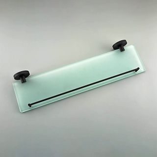 Стеклянная полка для ванной Frap F30207 черный